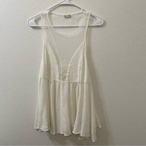 Free people blouse white medium